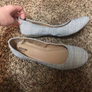 Navy & white striped shoes